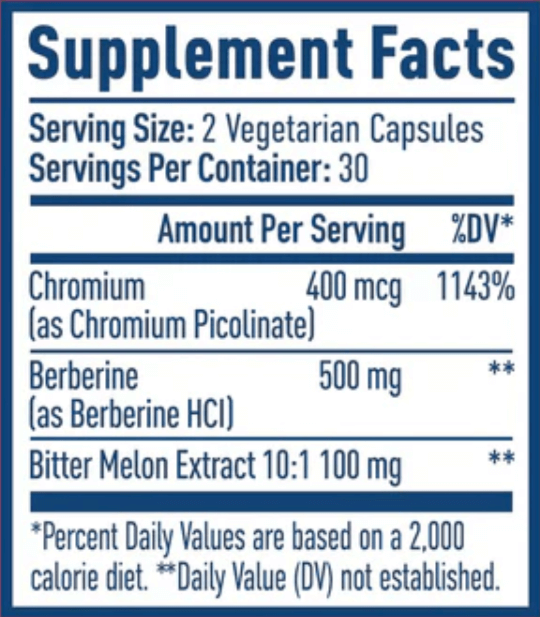 Native Path Berberine Supplement Fact