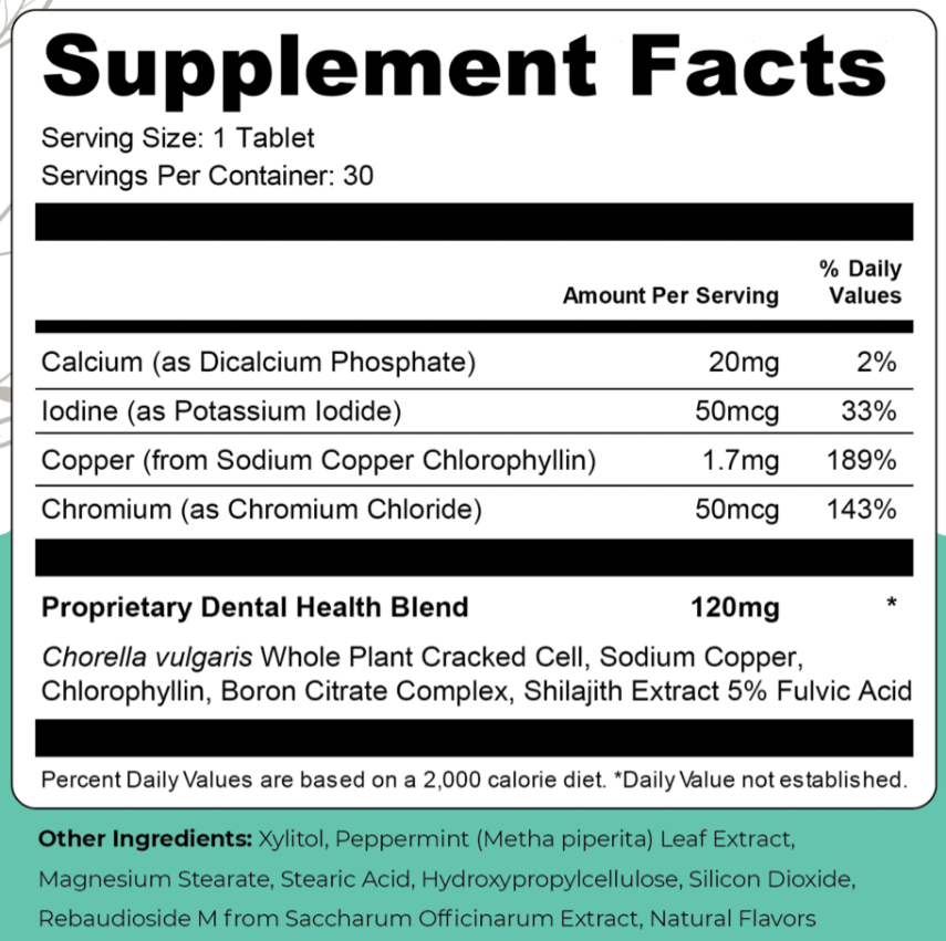 denticore supplement facts